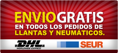 Envío gratis en pedidos de llantas y neumáticos