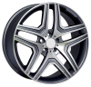 Llanta ADAPTABLE YSM-454 9.5 x 20" (5x112) ET46 GUNMETAL / PULIDO