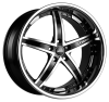 Llanta SPAC Wheels FAIRLADY 8.5 X 20" (5X112) ET42 NEGRO PULIDO / ARO INOX.
