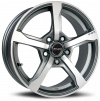 Llanta FOX FX6 GUNMETAL 7.0 x 17" (5x105) ET38 ANTRACITA / PULIDO