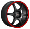 Jante IMOLA G-MAX 8.0 x 18" (4x100) ET35 NOIR MAT / ROUGE