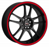 Jante IMOLA TYPE-R 8.0 x 18" (4x108) ET37 NOIR MAT / ROUGE