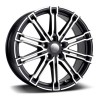 Llanta MONZA PARABOLICA 5T FULL 7.5 x 17" (5x100) ET35 NEGRO MATE / PULIDO
