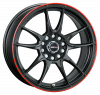 Llanta MOTEC NITRO 11.0x19 (5x130) ET50 NEGRO MATE / ARO ROJO