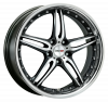 Llanta MOTEC PANTERA 9.0x20 (5x130) ET50 NEGRO MATE / PULIDO