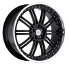 Llanta REDBOURNE MARQUES 9.5x22 (5x120) ET32 NEGRO / ARO PULIDO