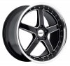 Llanta TSW CARTHAGE 8.0x18 (5x108) ET40 NEGRO / ARO PULIDO