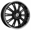 Llanta WOLFRACE Vermont 8.5x18 (6x139.7) ET20 NEGRO / ARO EN ACERO INOXIDABLE