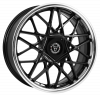 Llanta WOLFRACE Blitz BSL 8.0x18 (5x110) ET35 NEGRO / ARO EN ACERO INOXIDABLE