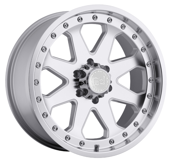 Llanta BLACK RHINO IMPERIAL 9.0x17 (6x9.7) ET12 PLATA  / ARO Y CARA PULIDOS