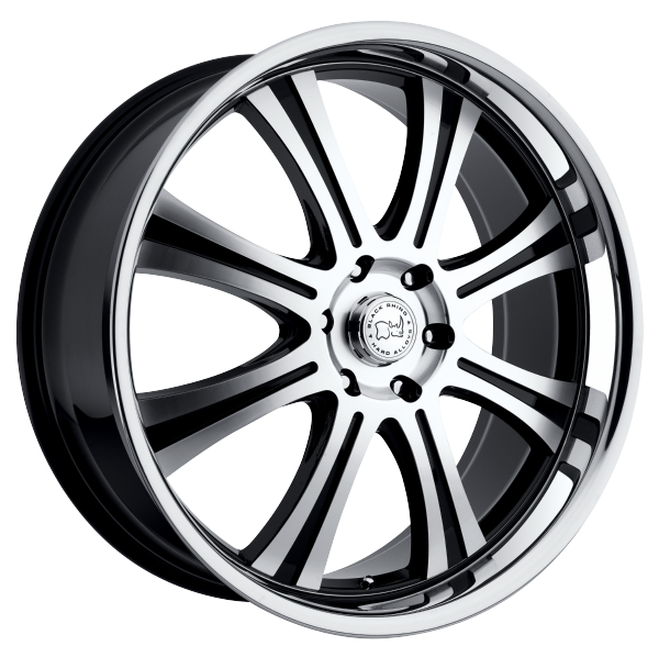 Llanta BLACK RHINO SABI 9.0x20 (6x139.7) ET30 NEGRO / PULIDO / ARO EN ACERO INOXIDABLE