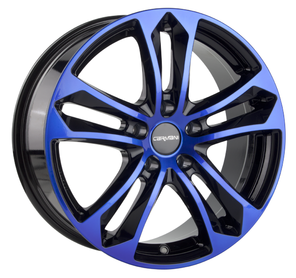 Llanta CARMANI 5 ARROW 7.5x17 (5x114.3) ET35 AZUL / PULIDO