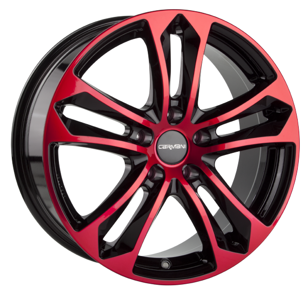 Llanta CARMANI 5 ARROW 7.5x17 (4x100) ET38 ROJO / PULIDO