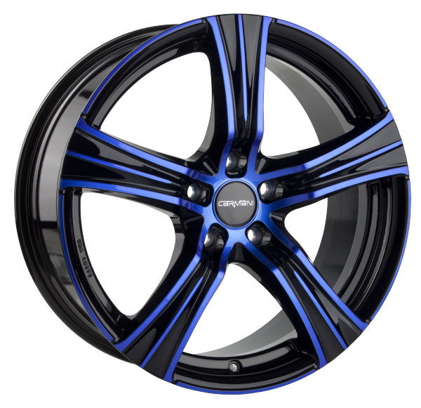 Llanta CARMANI 6 IMPACT 8.0x18 (5x114.3) ET35 AZUL / PULIDO