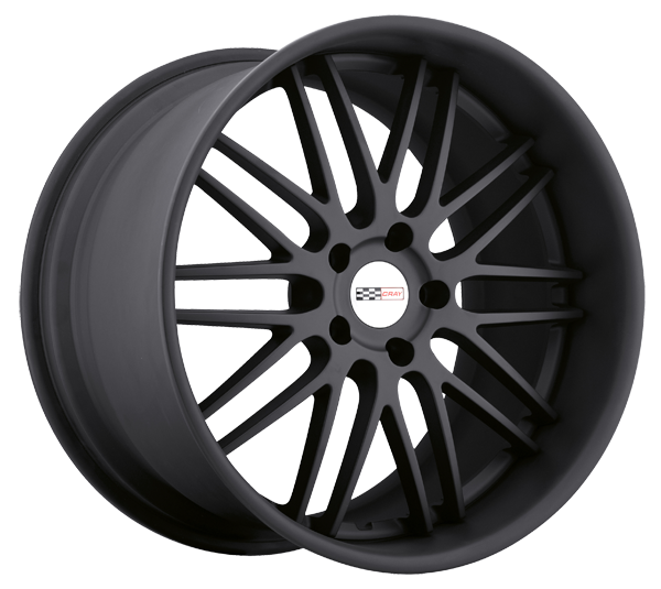 Llanta CRAY HAWK 9.0 X 18" (5X120.65) ET50 NEGRO / ARO CROMADO EN INOX