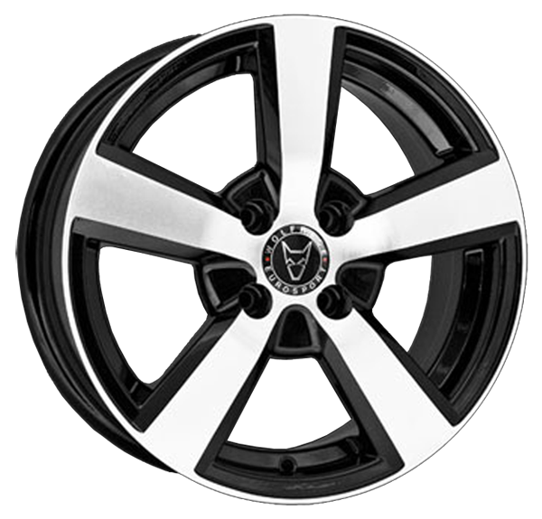 Llanta WOLFRACE Formula E.U 6.5 X 15" (4X100) ET35 NEGRO / PULIDO