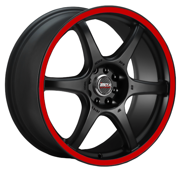 Jante IMOLA G-MAX 8.0 x 18" (4x100) ET35 NOIR MAT / ROUGE