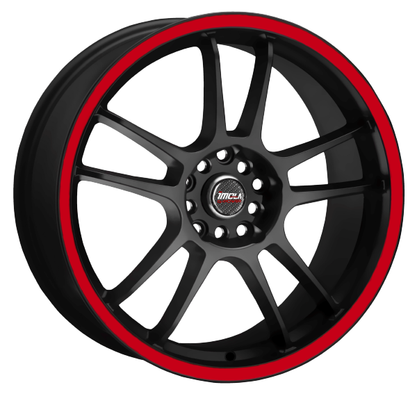 Jante IMOLA TYPE-R 8.0 x 18" (4x108) ET37 NOIR MAT / ROUGE
