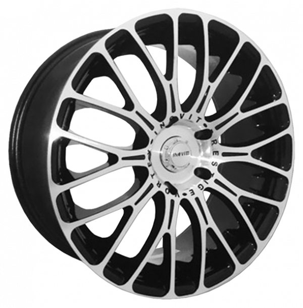 Llanta INOVIT Vortex 9.5 x 19" (5x112) ET45 NEGRO / PULIDO