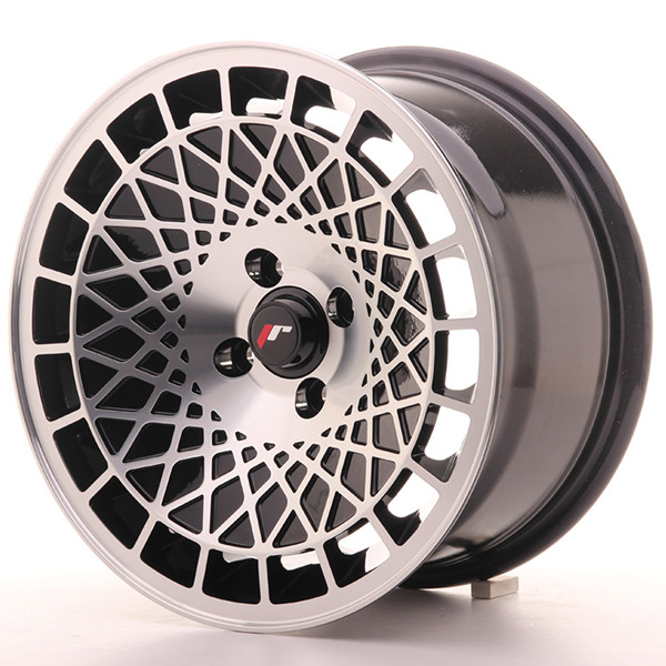 Llanta JAPAN RACING JR14 8 X 15" (4XMULTI) ET20 Black Machined Face