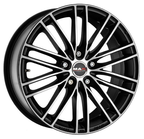 Llanta MAK RAPIDE ICE BLACK 6.5x15 (5x114.3) ET40 NEGRO MATE / PULIDO