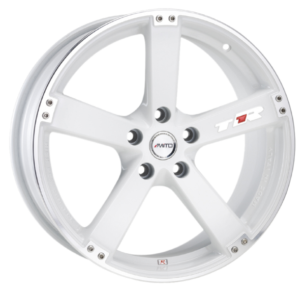 Llanta MITO T1R WM 8.0x18 (5x108) ET42 BLANCO / PULIDO