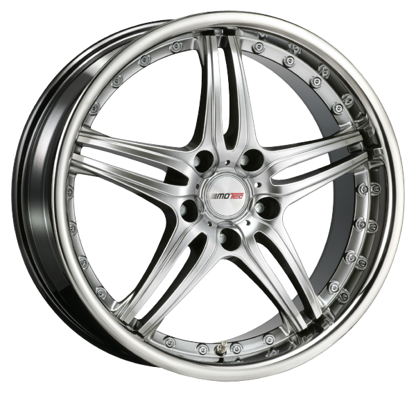 Llanta MOTEC PANTERA 9.5x18 (5x120) ET30 NEGRO / ARO EN ACERO INOXIDABLE
