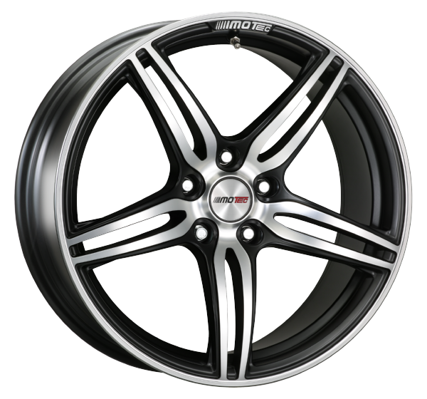 Llanta MOTEC PENTA 10.0x19 (5x120) ET20 NEGRO MATE / PULIDO