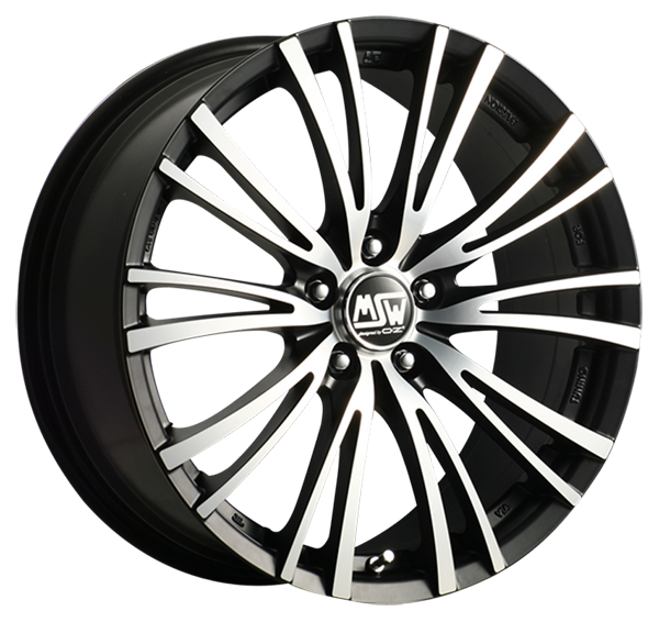 Llanta MSW 20-5 7.0 x16" (5x112) ET48 NEGRO MATE / PULIDO