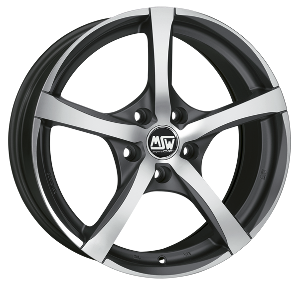 Llanta MSW 23 8.0 x18" (5x115) ET42 ANTRACITA MATE / PULIDO