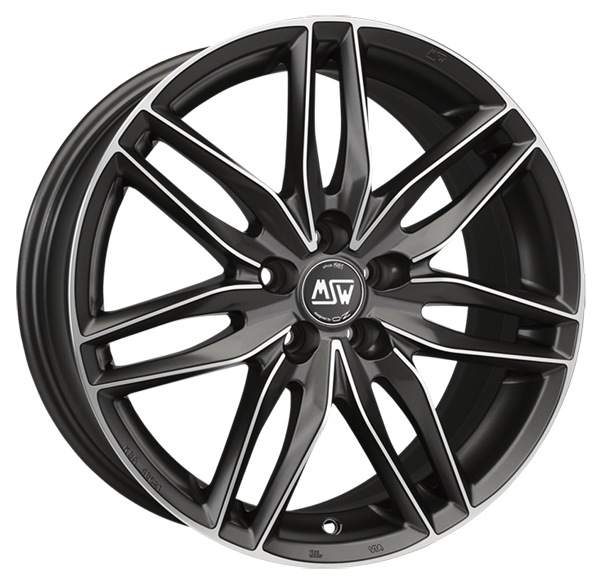 Llanta MSW 24 7.0 x16" (4x100) ET37 ANTRACITA MATE / PULIDO