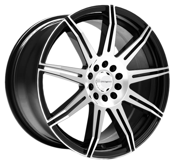 Llanta SPAC Wheels NINE 7.0 X 17" (5X120) ET40 NEGRO / PULIDO