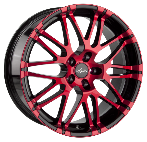 Llanta OXIGIN 14 OXROCK 10.0x22 (5x108) ET45 ROJO / PULIDO
