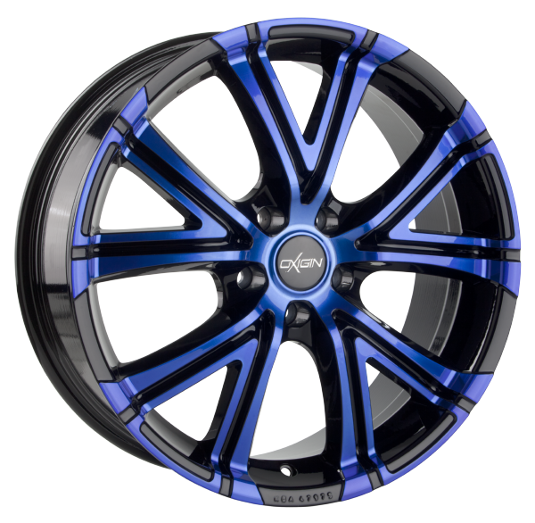 Llanta OXIGIN 15 VTWO 8.0x18 (4x98) ET30 AZUL / PULIDO