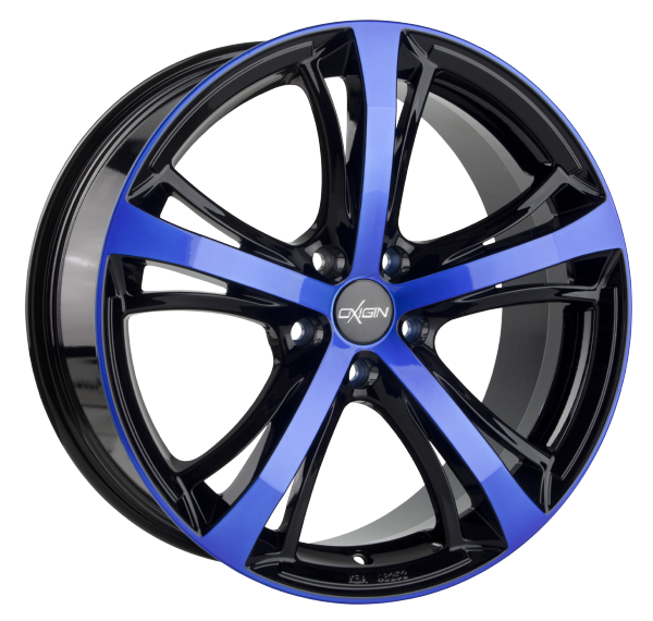 Llanta OXIGIN 16 SPARROW 8.0x18 (5x114.3) ET35 AZUL / PULIDO