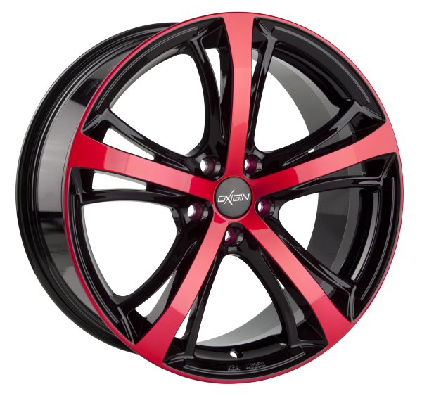 Llanta OXIGIN 16 SPARROW 8.0x18 (5x114.3) ET35 ROJO / PULIDO