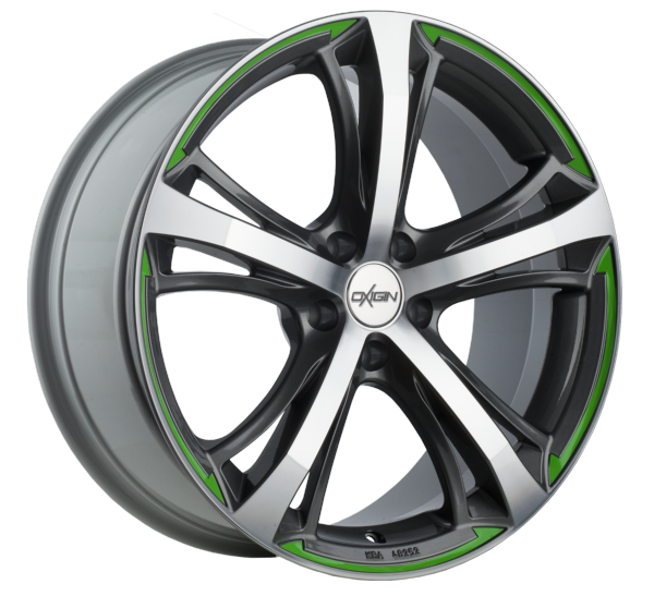 Llanta OXIGIN 16 SPARROW 10.5x20 (5x112) ET40 GRAPHIT / PULIDO