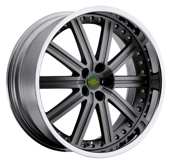 Llanta REDBOURNE BARON 9.5x20 (5x120) ET32 GUNMETAL / ARO CROMADO