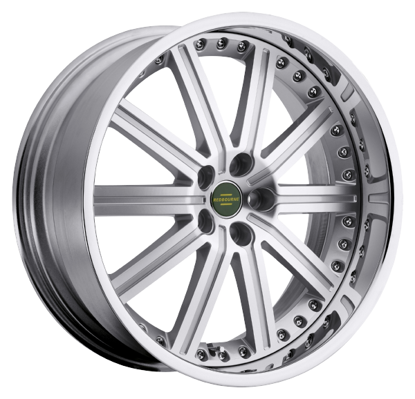Llanta REDBOURNE BARON 9.5x20 (5x120) ET32 PLATA / ARO CROMADO