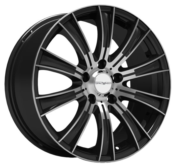 Llanta SPAC Wheels SAMOA 7.0 X 17" (4X100) ET35 NEGRO / PULIDO