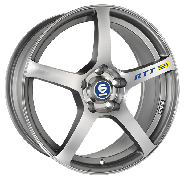 Llanta SPARCO RTT 524 7.0 x16" (4x108) ET25 PLATA MECANIZADO MATE