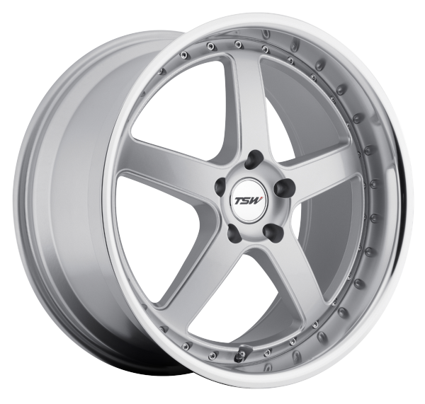 Llanta TSW CARTHAGE 10.0x20 (5x120) ET25 PLATA  / ARO PULIDO