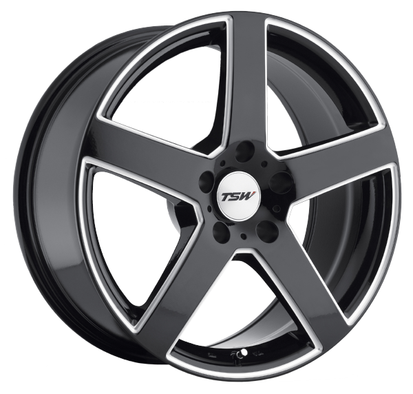 Llanta TSW RIVAGE 8.0x19 (5x110) ET40 NEGRO / PULIDO