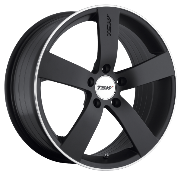 Llanta TSW SPA 8.0x19 (5x112) ET45 NEGRO MATE / ARO PULIDO