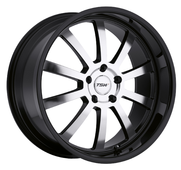 Llanta TSW WILLOW 8.0x17 (5x100) ET35 NEGRO / PULIDO