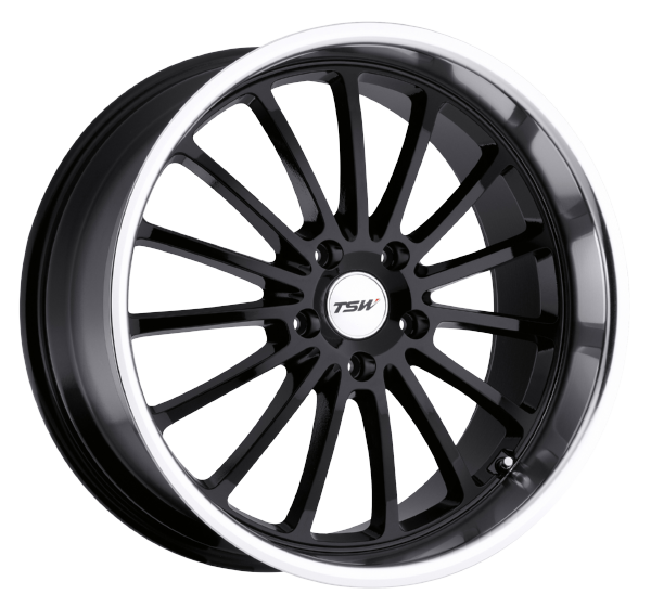 Llanta TSW ZOLDER 9.5x18 (5x114.3) ET40 NEGRO / ARO PULIDO