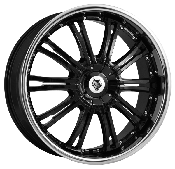 Llanta WOLFRACE Vermont 8.5x18 (6x139.7) ET20 NEGRO / ARO EN ACERO INOXIDABLE
