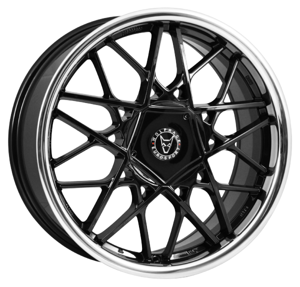 Llanta WOLFRACE Blitz BSL 8.0x18 (5x110) ET35 NEGRO / ARO EN ACERO INOXIDABLE