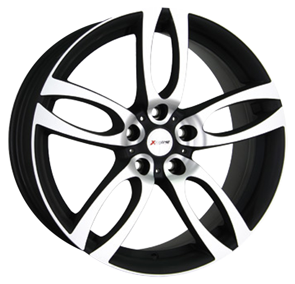 Llanta XTREME X55 8.0 X 18" (5X100) ET35 NEGRO MATE / PULIDO