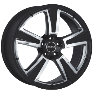 Llanta RADIUS R15 SPORT 9 X 20" (5X120) ET45 MATT BLACK + CHROME INSERTS